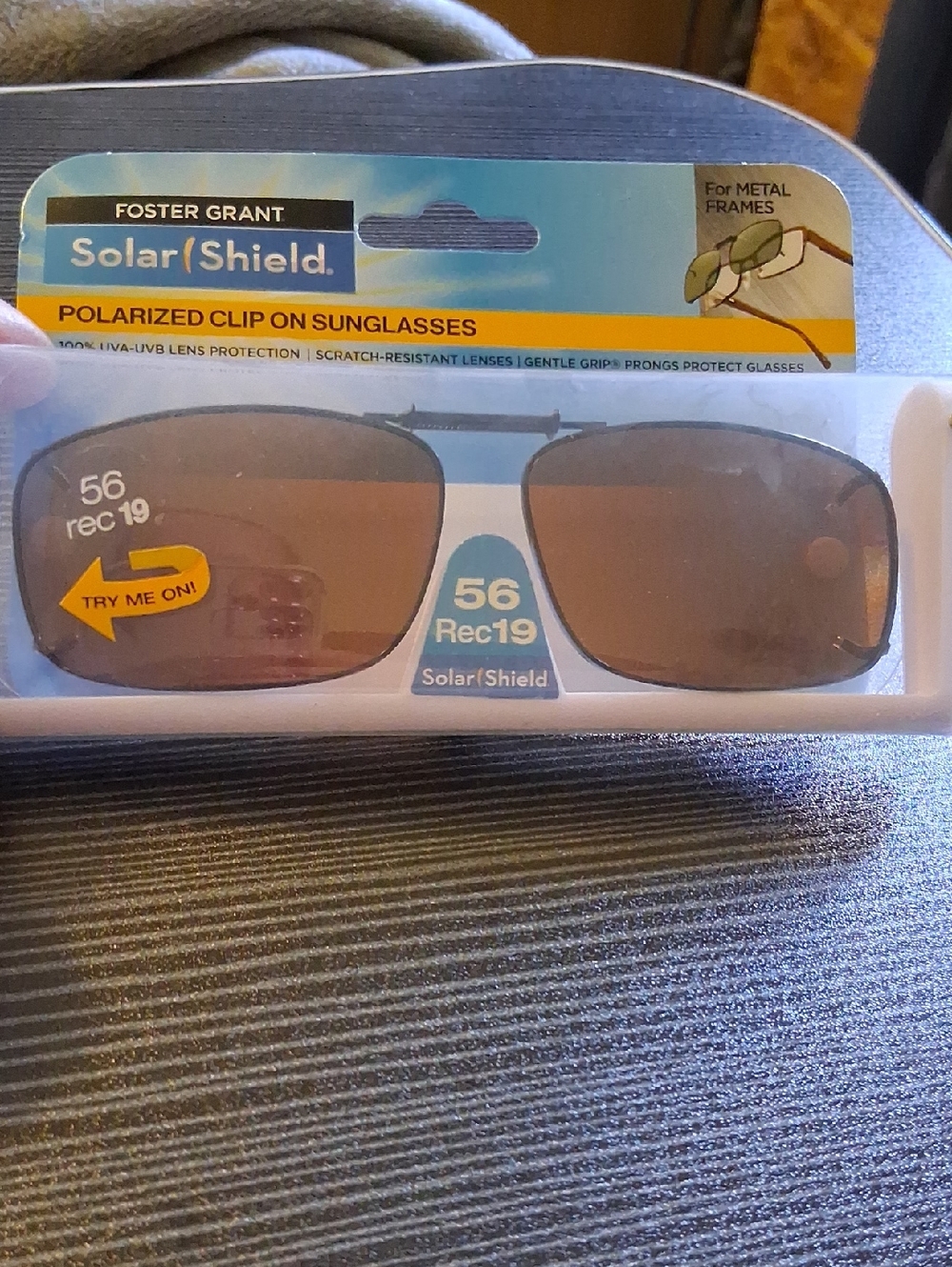 Foster Grant Brown Lens Polarized Clip-On Sunglass Lenses For Men Or Women